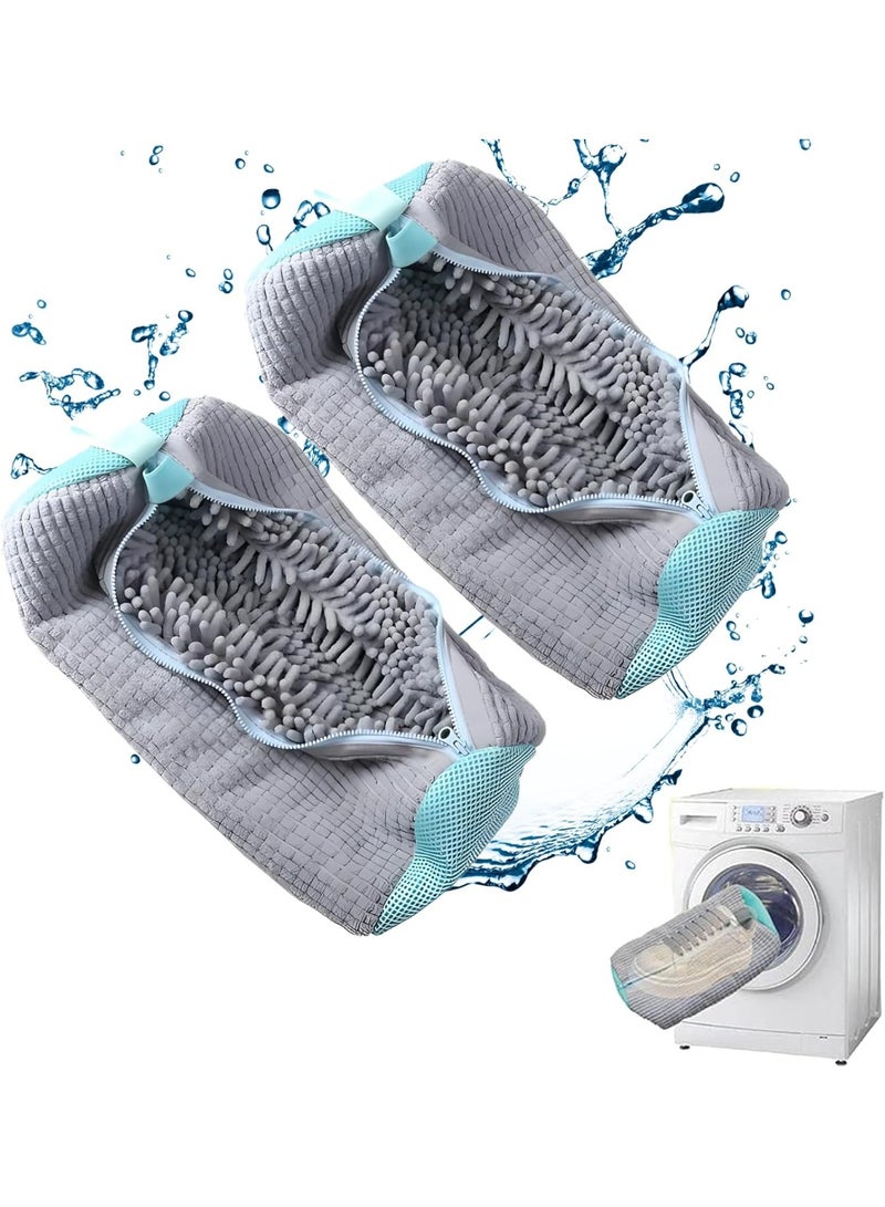 شنطة غسيل الأحذية والجزم والكوتشيات - كيس غسل الجزم للغسالات - شنطة غسيل أحذية قابلة لإعادة الاستخدام وقابلة للتعليق للغسالة والمجفف، شنطة أحذية للغسالة لجميع أنواع وأحجام الأحذية متعددة الالوان ( قطعه واحده ) - Image 5