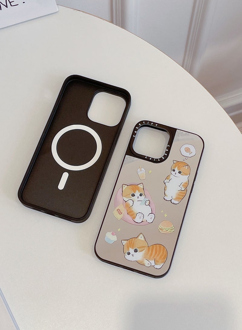 Casetify Apple iPhone 14 Plus/15 Plus Case Lazy Cat Magnetic Adsorption Phone Cover - Mirror Face - Image 2