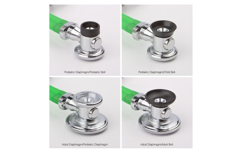 ADC Adscope 641 Sprague Stethoscope with 5 Interchangeable Chestpiece Options, 30 inch Length, Black - Image 2