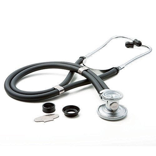 ADC Adscope 641 Sprague Stethoscope with 5 Interchangeable Chestpiece Options, 30 inch Length, Black - Image 1