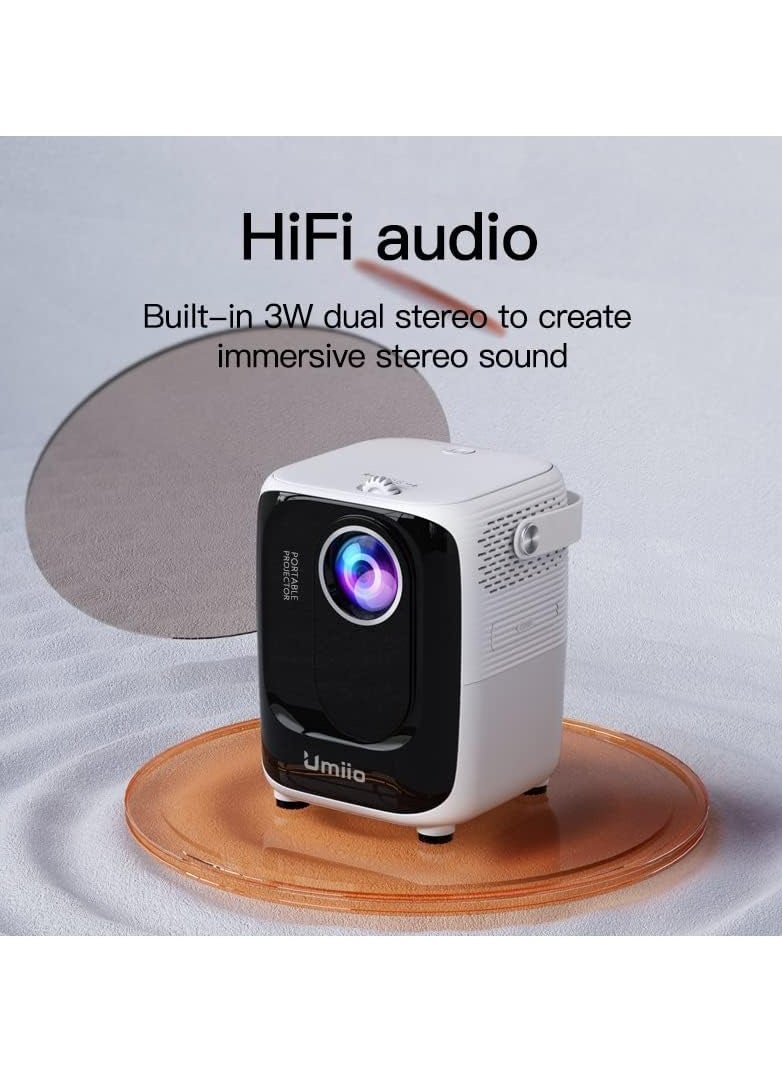 Umiio Android Video Projector with 5G WiFi & Bluetooth, Ultra HD Supported, A007 Chip Intelligence Portable Movie Projector Compatible With iOS Android HuaweiCast  - Image 2
