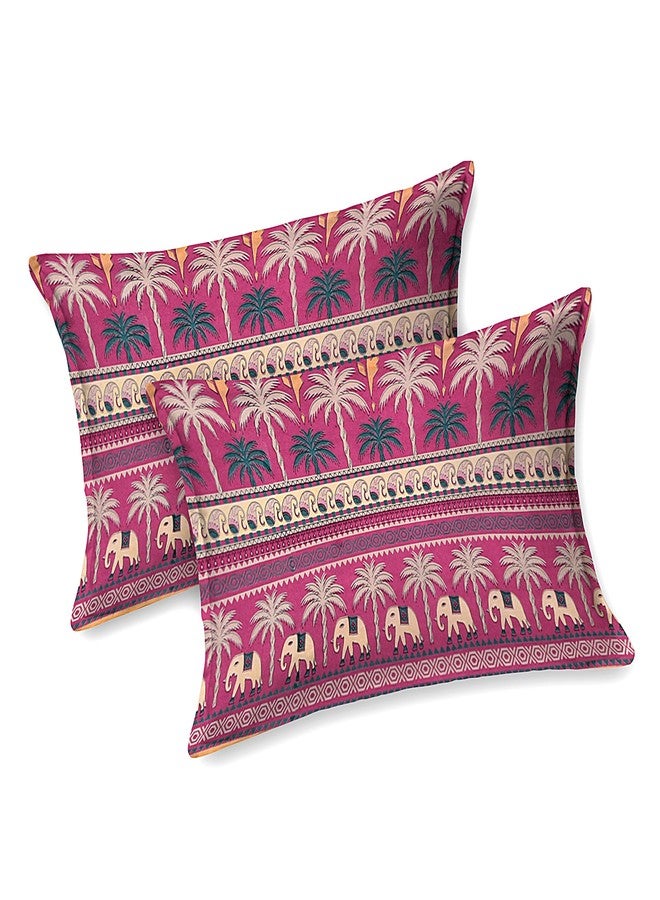 BLOCKS OF INDIA Hand Block Printed 200 TC Cotton Super King Size Bedsheet(106 x 106) | Pack of 1, Batik Maroon Elephant - Image 3