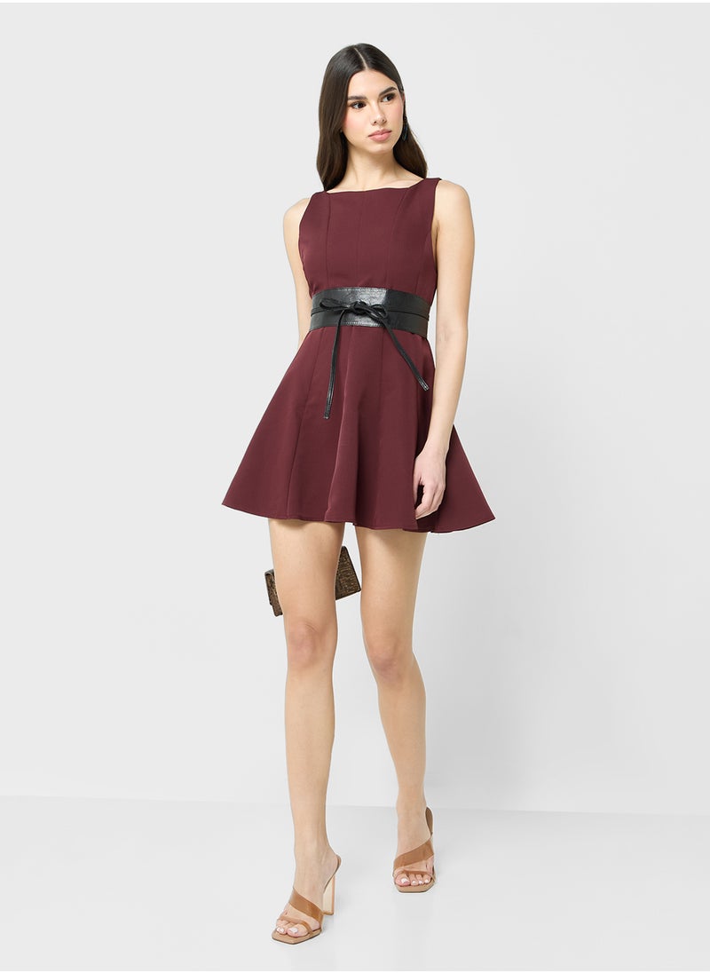 Ginger Belted Sleeveless Dress  - Image 1