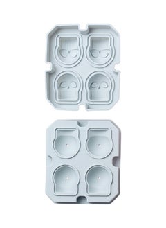 Eco-friendly Skull Shape Silicone 3D Ice Cube Tray Blue