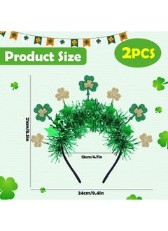 2 Pcs St.Patrick'S Day Headband Green Shamrock Headband Glitter Clover Head Irish Day Headpiece Carnival Hair Hoopholiday Cosplay Saint Patrick'S Day Hair Accessories For Women (Shamrock) - pzsku/ZED9109599BE6686A1C25Z/45/_/1718614725/be5a71d9-e0a3-4550-bcee-0ea0ca4720b8