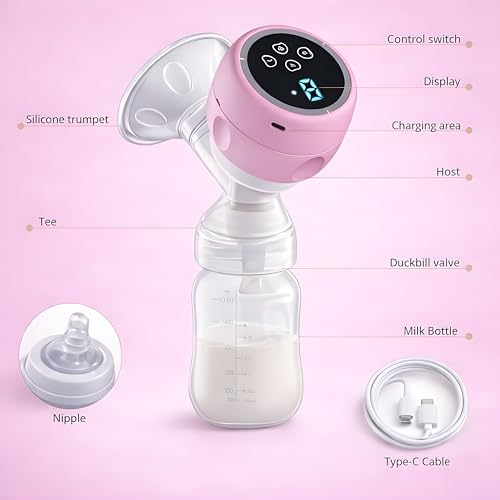 MCP Modern Automatic Breast Pump – Portable Electric Milk Pump for Breastfeeding Moms | Quiet Suction, Comfortable Postpartum Nursing Solution - Image 3