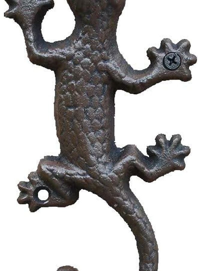 Gecko Shaped Cast Iron Wall Hook Heavy Duty Coat Rack For Home Storage - Image 2