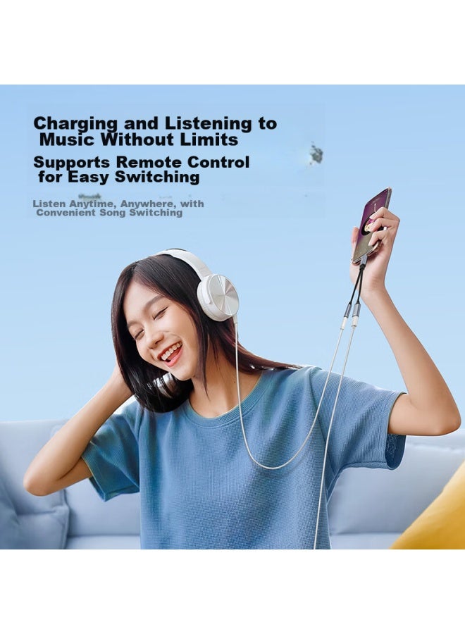 CangHua Headphone Adapter, Type-c To 3.5mm Audio Converter, Charging And Music Two-in Pd60w Fast Charging, Voice Call Conversion Headset, Compatible With Huawei, Xiaomi, Honor Phones - Image 4