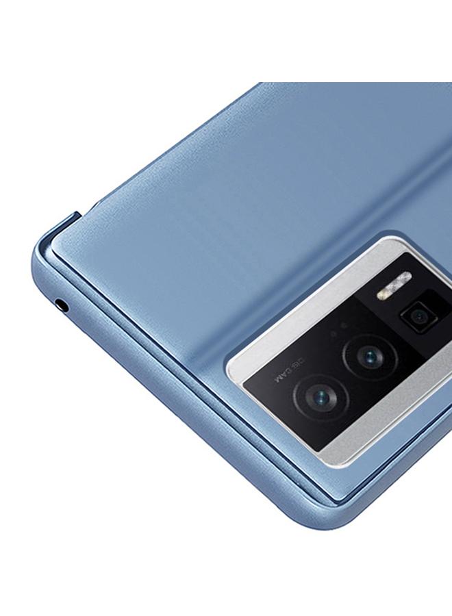 erorex Case For Xiaomi Poco F5 Pro Plated Mirror Kickstand Flip Leather Phone Case - Image 3