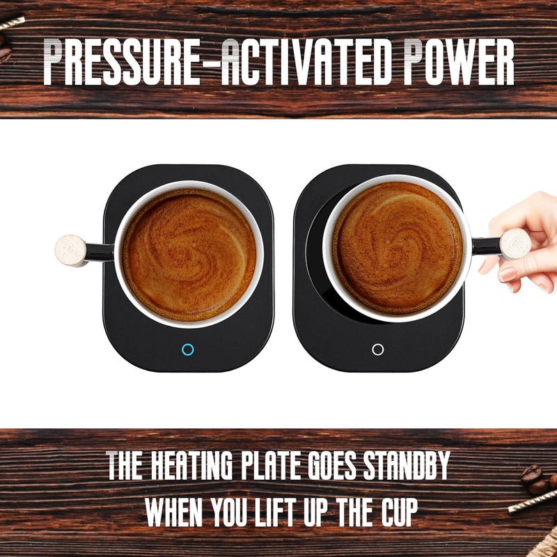 HOWAY Coffee Warmer & Mug Set, Cup Heater for Desk Temperature Control and Smart Auto Shut Off, 14oz, Two temperatures - Image 3