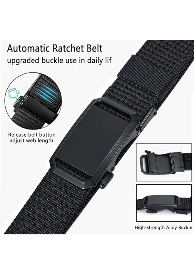 مجيد حزام مضفر للرجال - مشبك أوتوماتيكي ناعم، حزام مضفر من النايلون خفيف الوزن، قابل للتعديل ومتين، حافة قابلة للتعديل - Image 3