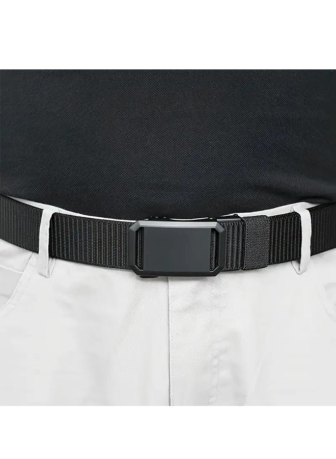 مجيد حزام مضفر للرجال - مشبك أوتوماتيكي ناعم، حزام مضفر من النايلون خفيف الوزن، قابل للتعديل ومتين، حافة قابلة للتعديل - Image 2