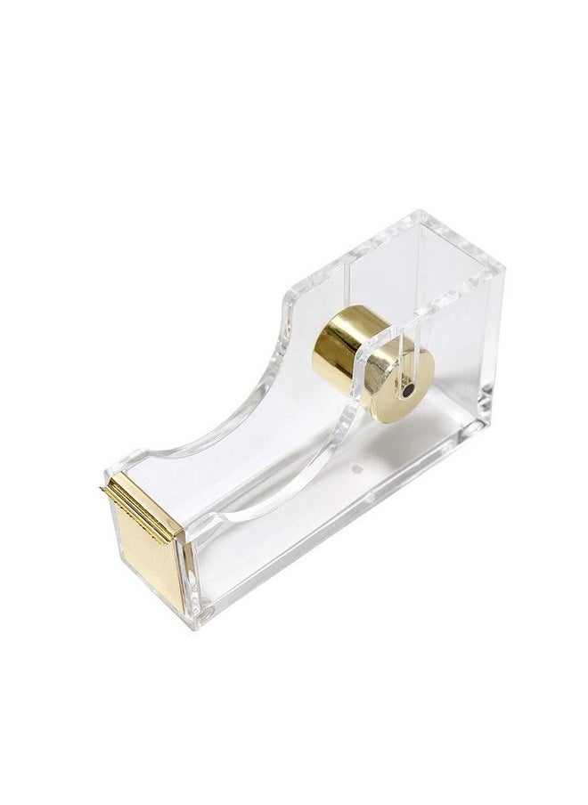 Clear Acrylic Gold 1 Inch Core Desktop Adhesive Tape Dispenser Cutter With Tape Office School Gift Idea (Gold) - pzsku/ZED9115EA2C48883810D3Z/45/_/1731927216/3ec94062-752a-407c-90c2-d473ca1f1e09