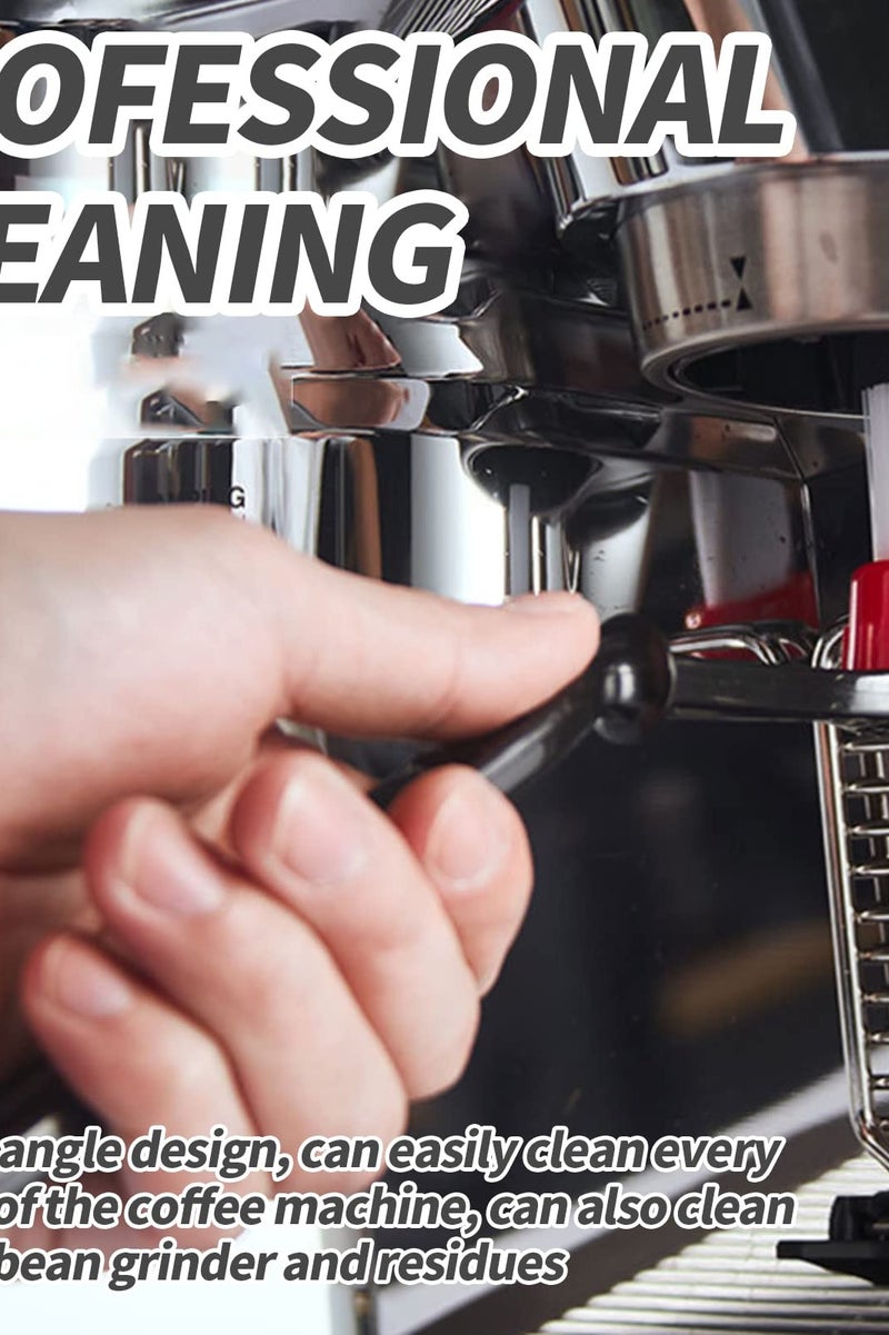 مجموعة فرش القهوة - مجموعة فرش تنظيف ماكينة الاسبريسو - مثالية لصيانة مطحنة القهوة وماكينة تحضير القهوة - Image 3