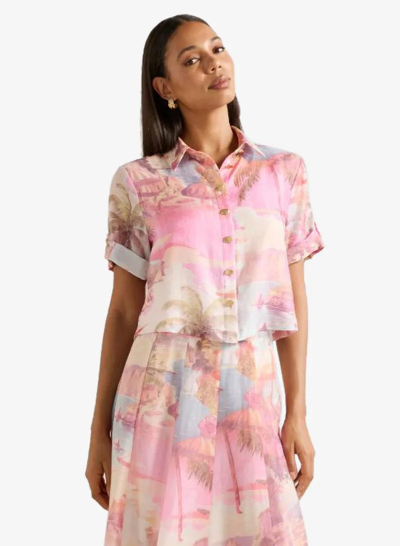 Perla Printed Short Sleeve Shirt