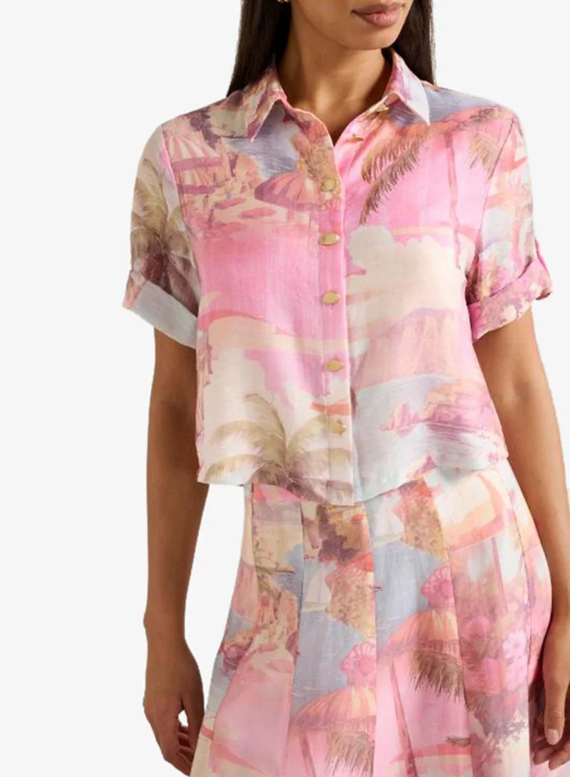 forever new Perla Printed Short Sleeve Shirt