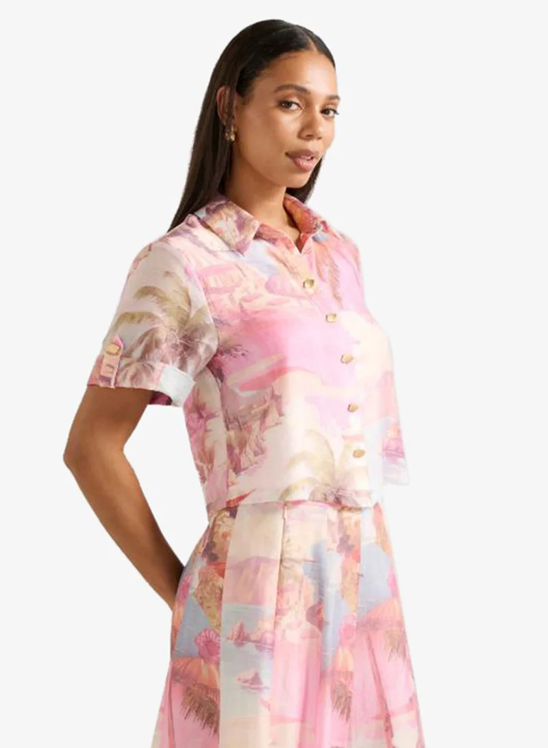 forever new Perla Printed Short Sleeve Shirt