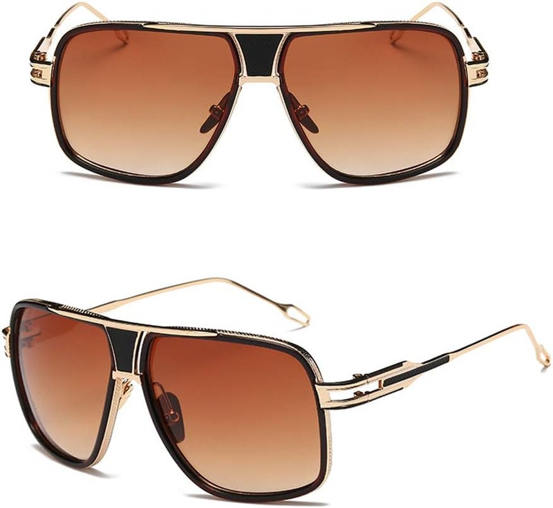 GOBIGER Aviator Sunglasses for Men 100% UV Protection Goggle Alloy Frame with Case - Image 3