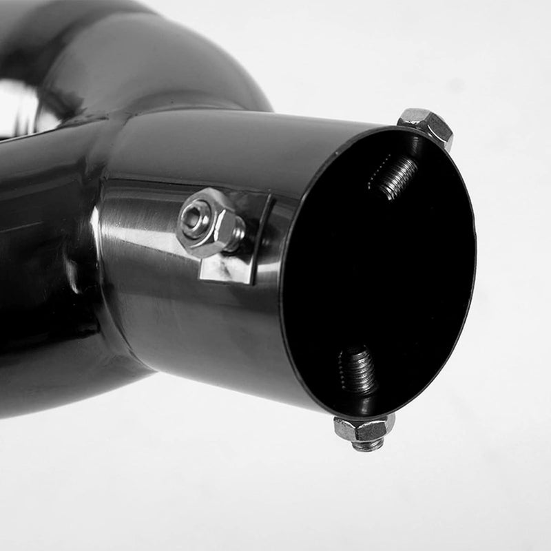 Krtopo 2.5" 63mm Exhaust tips Stainless Steel Car Exhaust Muffler Auto Throat Double End Silencer, Outlet 3" (Straight Black) - Image 3