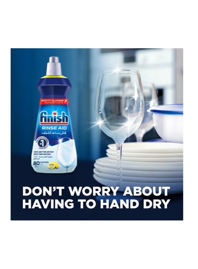 Finish Rinse Aid For Shinier And Drier Dishes Lemon Sparkle 400 ml Pack Of 2 - Image 5