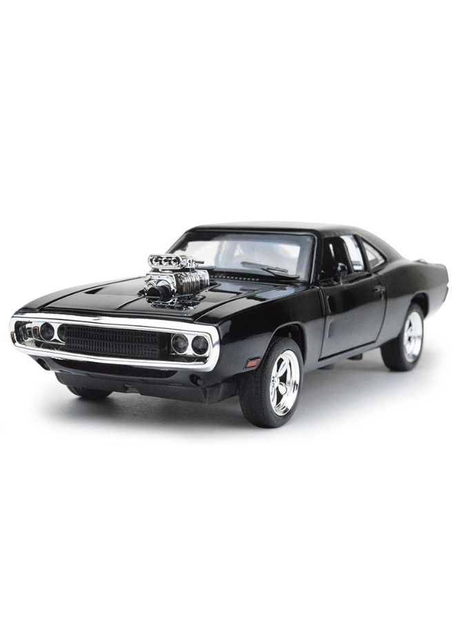 Model car fast furious metal model car usa supercar toy gift for kids children black - Image 1