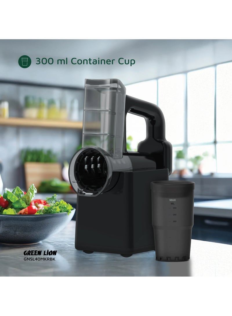GREEN LION 3 in 1 Salad Maker-Slicing , Chopping , Shredding / Battery 2000mAh / Electric Salad Machine for Cheeses, Fruits, Vegetables / Power 40W / 250 RPM / Stainless Steel Blades / Charging Port USB-C - Black - Image 5
