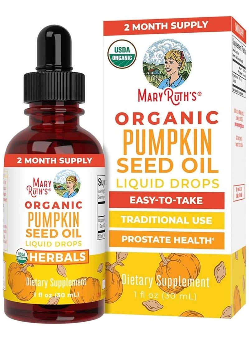 MaryRuth's Organic Pumpkin Seed Oil Drops Herbals  30 Ml Supports Men’s Health