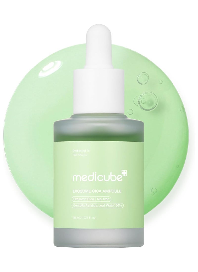 Medicube Exosome Cica Tea Tree Ampoule for Sensitive Skin with Centella Asiatica help reduce redness and breakouts. Low-irritating, Moisturizing & Soothing Serum | Korean Skincare | 30ml  - Image 1