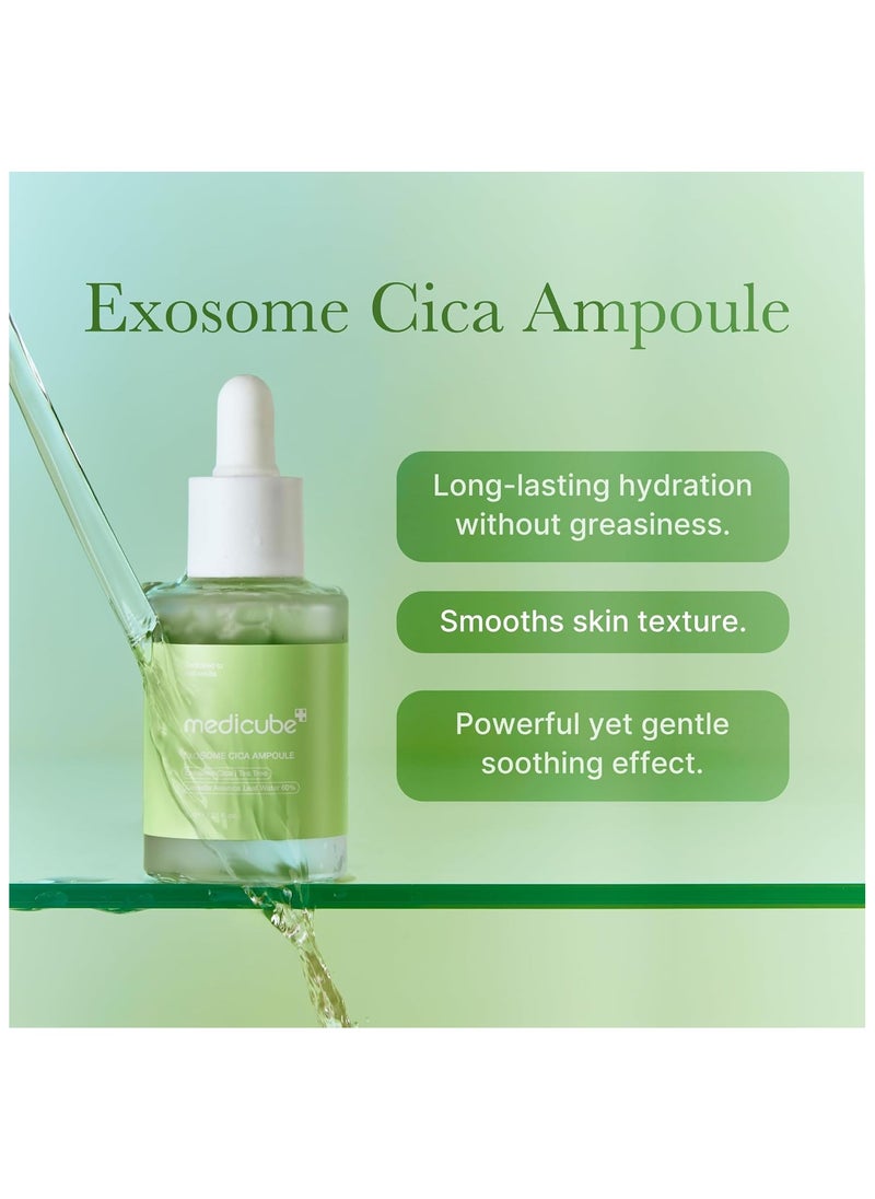 Medicube Exosome Cica Tea Tree Ampoule for Sensitive Skin with Centella Asiatica help reduce redness and breakouts. Low-irritating, Moisturizing & Soothing Serum | Korean Skincare | 30ml  - Image 5