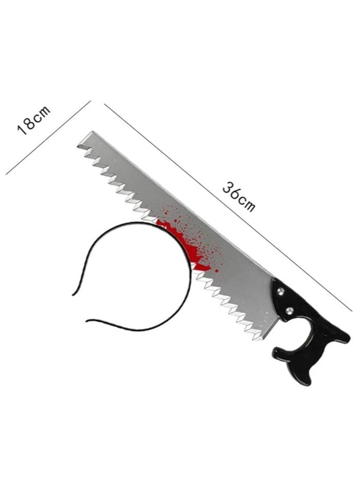 Generic Halloween Headband for Halloween Costume - Halloween Prop Fake Bloody Axe Knife Scary Cosplay Costume for Halloween Headwear  - Image 2