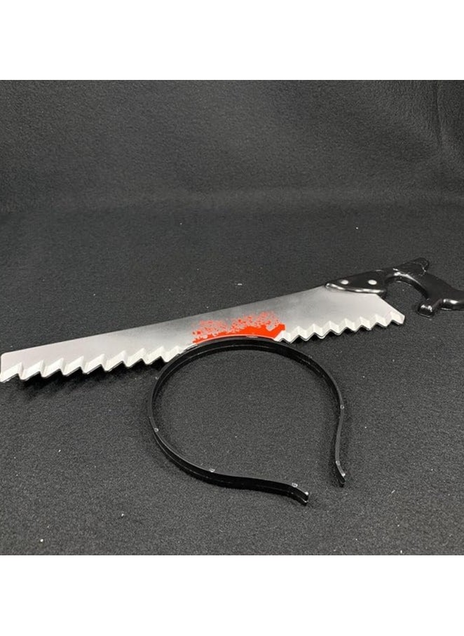 Generic Halloween Headband for Halloween Costume - Halloween Prop Fake Bloody Axe Knife Scary Cosplay Costume for Halloween Headwear  - Image 3