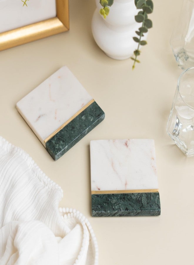 Ritualistic Pine Coaster Set of 2 | Stylish Tea Coasters for Home, Dining, or Office Tea Coasters | Perfect Set for Protecting Surfaces with Durable | Ideal Gift for Tea Lovers - Image 1