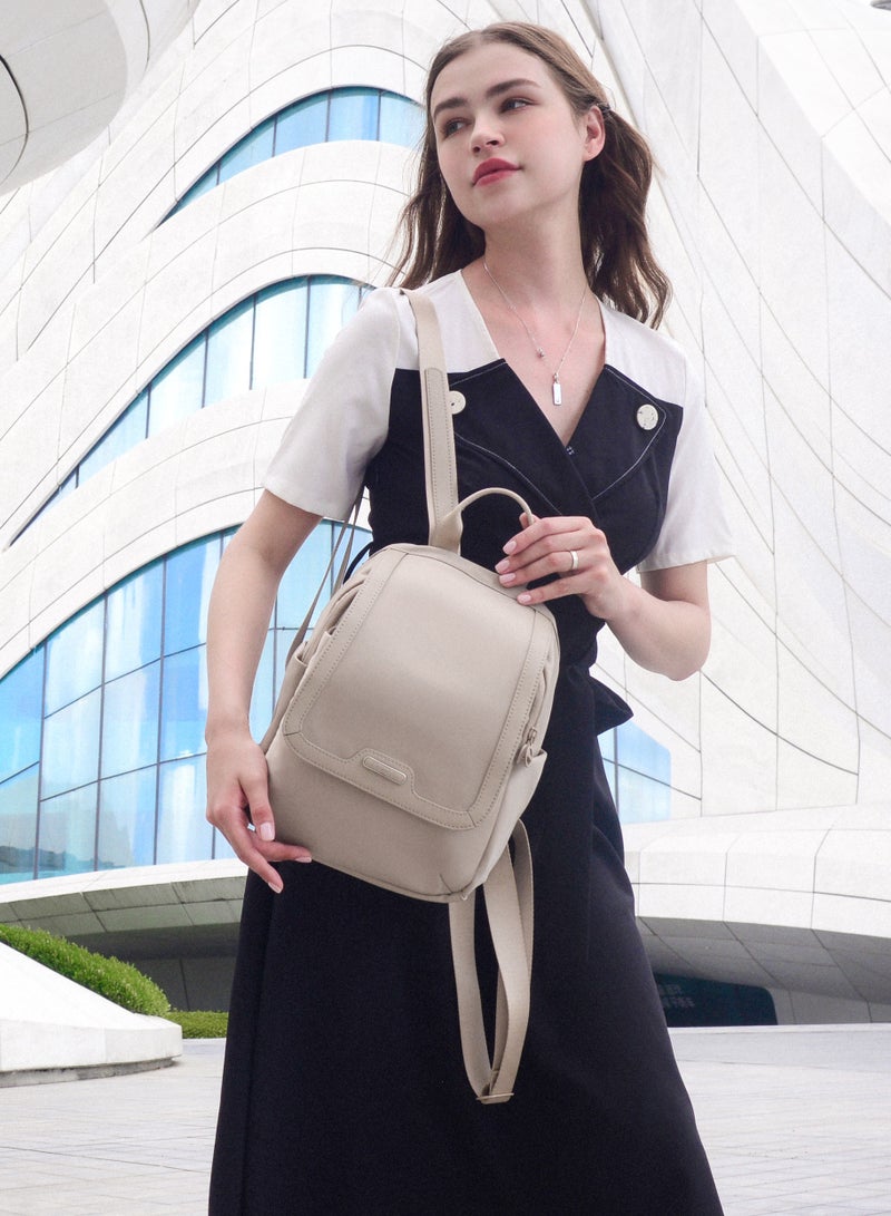 Chantria CB00621 Stylish Mini Backpack for Women, Small Casual Daypack, Lightweight Travel Shoulder Bag, Cute Fashion Backpack for Girls - Khaki  - Image 2