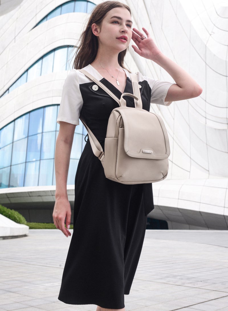 Chantria CB00621 Stylish Mini Backpack for Women, Small Casual Daypack, Lightweight Travel Shoulder Bag, Cute Fashion Backpack for Girls - Khaki  - Image 3