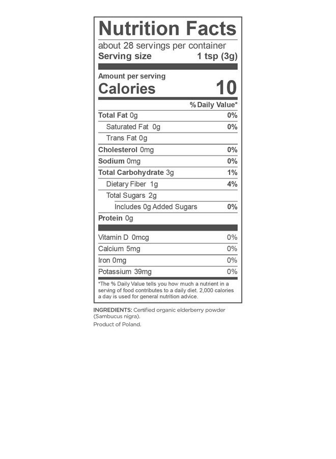 Navitas Organics Navitas Organics Elderberry Powder, 3oz Bag, 28 Servings - Organic, Non-GMO, 100% Whole Elderberry Powder for Immune Support - Image 3