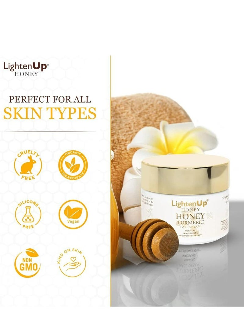 LIGHTENUP Honey Turmeric Face Cream 100 ML - Image 5