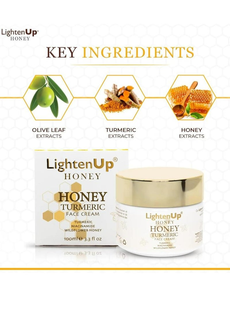 LIGHTENUP Honey Turmeric Face Cream 100 ML - Image 1