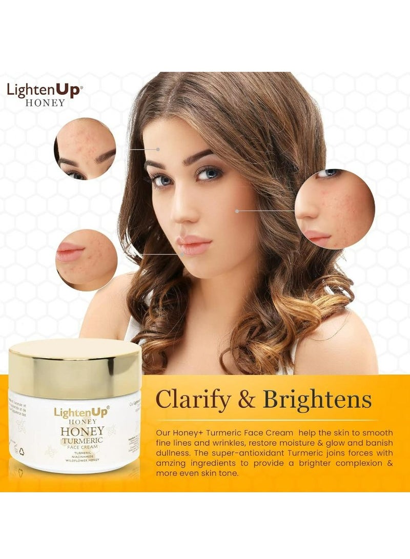 LIGHTENUP Honey Turmeric Face Cream 100 ML - Image 3