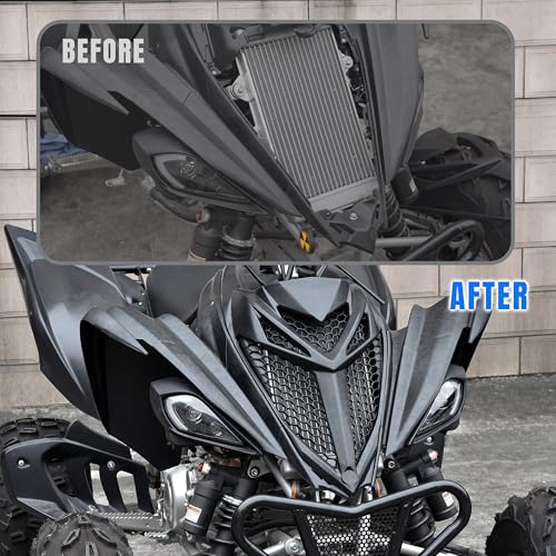 SLORIMOD Mesh Grill Radiator Guard Protector for Yamaha Raptor 700 700R 2013-2025 Accessories, Front Plastic Radiator Shield Grille Cover Replace #1PE-E2467-00-00 - Image 2