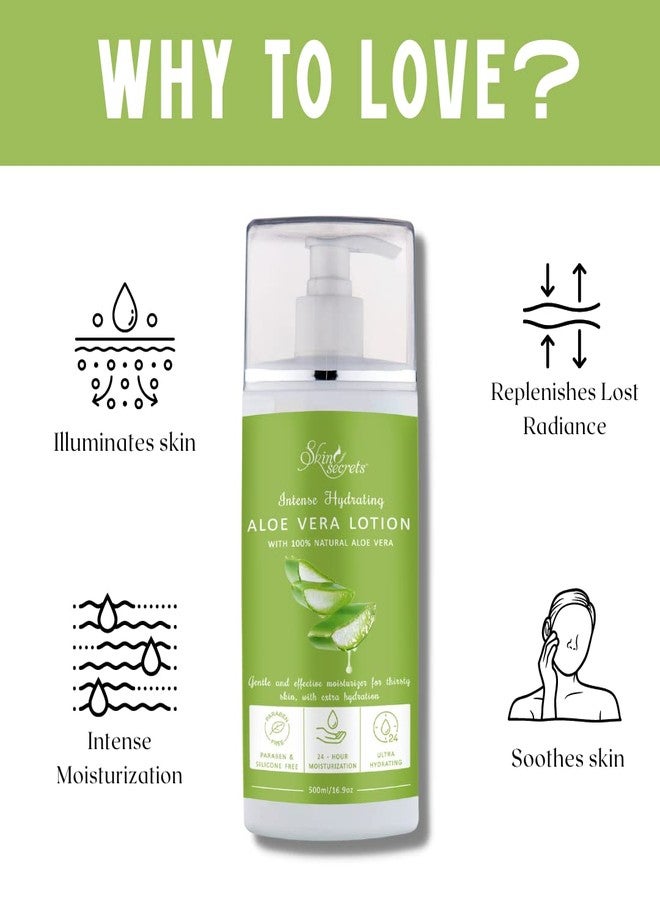 Skin Secrets Aloe Vera Lotion with Aloe Vera Extract for Hydrated & Plump Skin| Paraben & Silicone Free (500ml) - Image 2