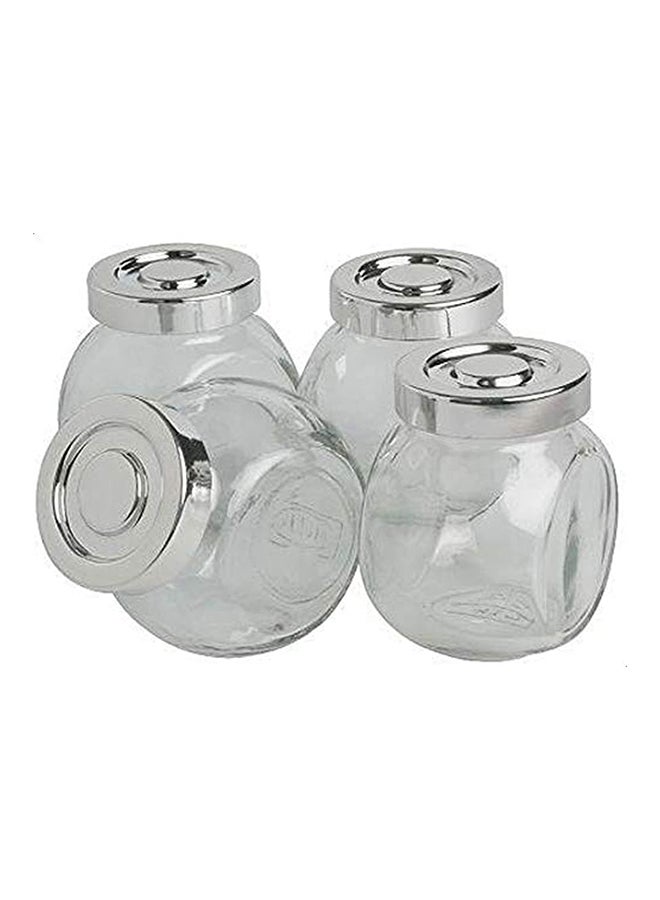 4 Pcs Spices Jar  Glass