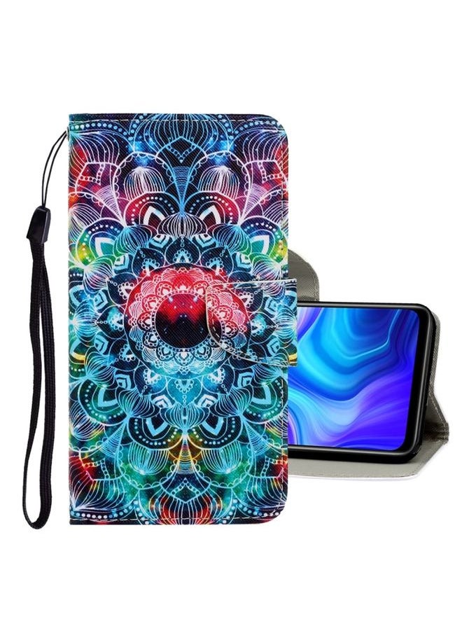HuHa Case Cover For Xiaomi Redmi 9C 3D Colored Drawing Horizontal Flip PU Leather Case with Holder & Card Slots & Wallet Mandala 