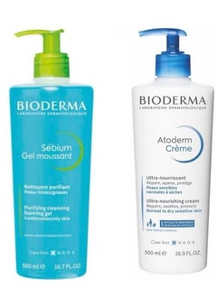 Bioderm Bioderma cleanser and moisturizer set 500 ml 