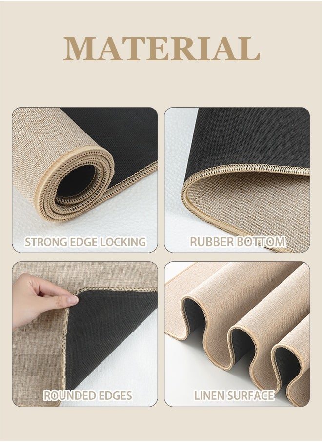 Generic 2 PCS Kitchen Floor Mats Rugs Set, Cushion Floor Carpet, Waterproof, Oil Resistant and Anti-Fatigue PU Standing Mat for Kitchen, Floor, Office, Sink, Laundry 45*75CM+45*120CM  - Image 3
