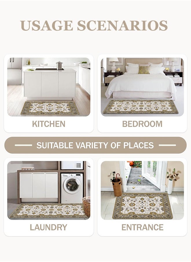 Generic 2 PCS Kitchen Floor Mats Rugs Set, Cushion Floor Carpet, Waterproof, Oil Resistant and Anti-Fatigue PU Standing Mat for Kitchen, Floor, Office, Sink, Laundry 45*75CM+45*120CM  - Image 4