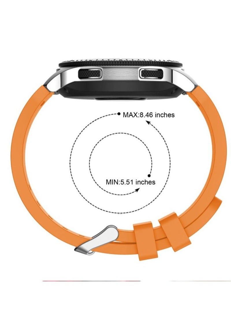 Captaintech Silicone Watch Strap for Samsung Galaxy Watch/Gear S3/Watch With a Lug Width of 22mm, Soft Silicone Sport Wristband Replacement Straps, Vertical Grain Strap, for Men and Women (White) - Image 3