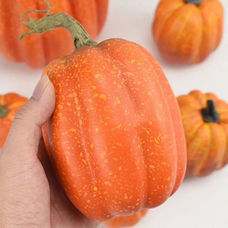 Halloween Pumpkin Figurine Set of 7, ABS Plastic, 21 cm High - Image 3