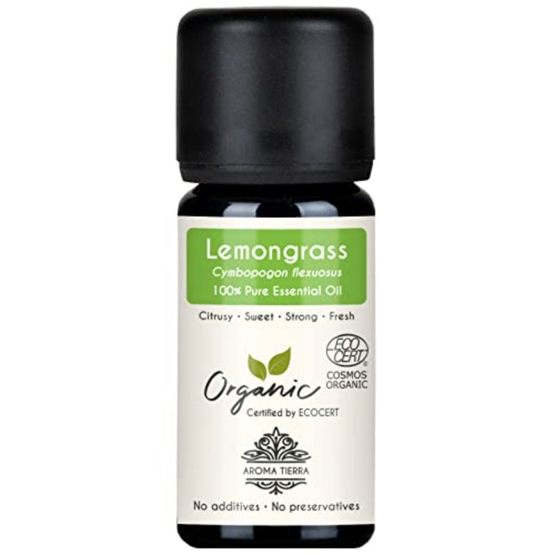 Aromatherapy diffuser and skin care use: organic lemongrass essential oil, 100 pure natural extract, fresh citrusy scent, energizing effect, golden-yellow color, cold-pressed from sustainably harvested grass - Image 1
