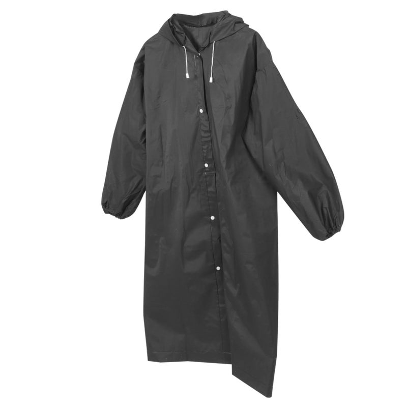 Reusable Hooded Adult Rain Poncho Long Waterproof Outdoor Camping Hiking - Image 2