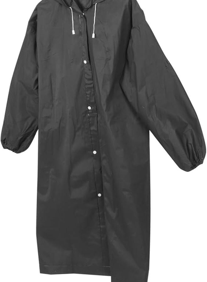 Reusable Hooded Adult Rain Poncho Long Waterproof Outdoor Camping Hiking - Image 1